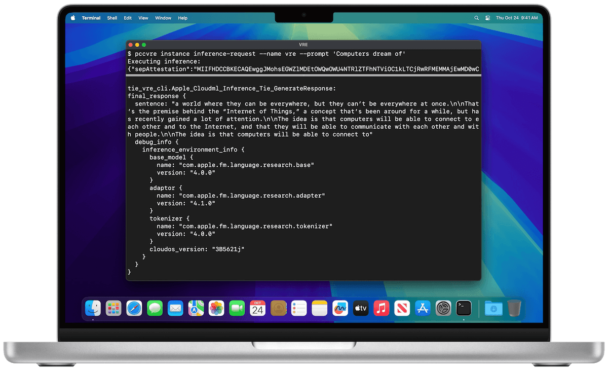 Apple Private Cloud Compute inspection