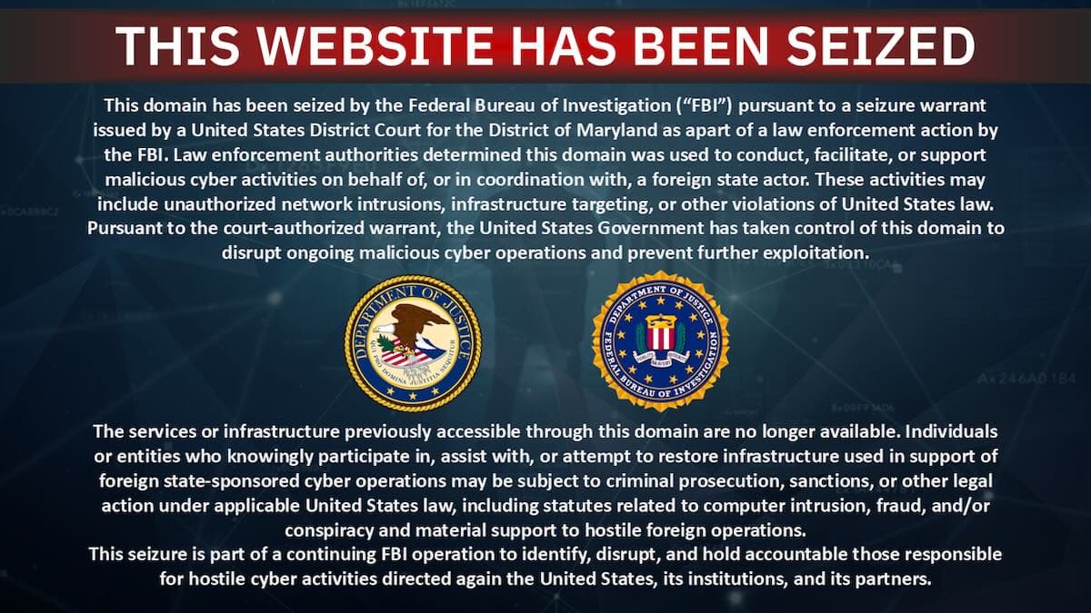 Handala website seized